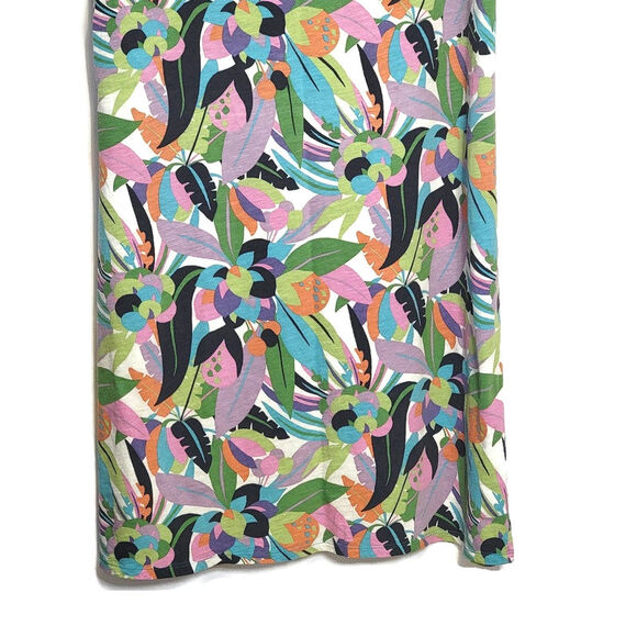 Boden Tropical Floral Print Ruffle Scoop Neck Sleeveless Midi Long Dress Size 18 - Picture 6 of 10